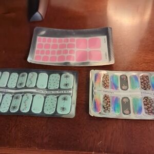 Decorative Nail Art Wraps Bundle - Pink, Mint & Holographic Designs